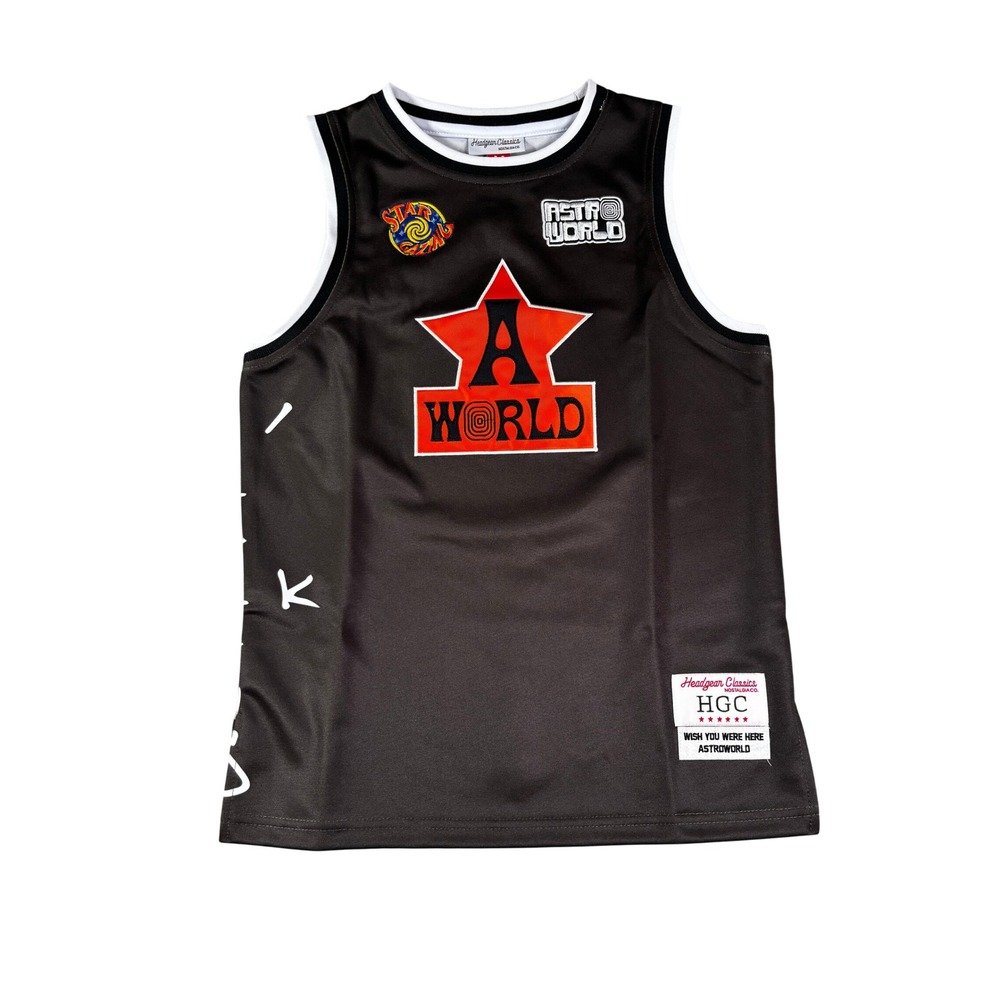 Headgear Classics Astroworld Brown Youth Basketball Jersey Size Medium NWT